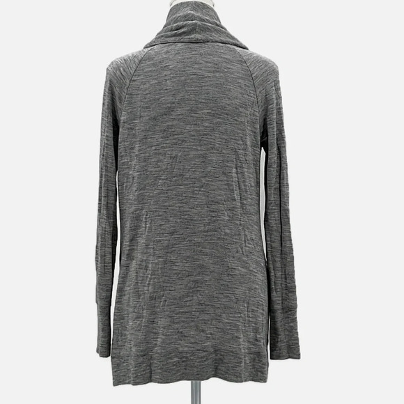 Athleta Studio Wrap Draped Cardigan Heathered Gray - Size XXS - Picture 4 of 7